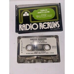 Radio Reruns-Abbott & Costello CASSETTE TAPE-Includes Who's On 1st